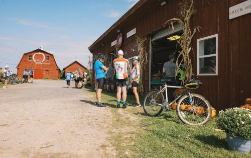 Bike the Barns riders visit Northern Orchard in Peru, New York in October 2024